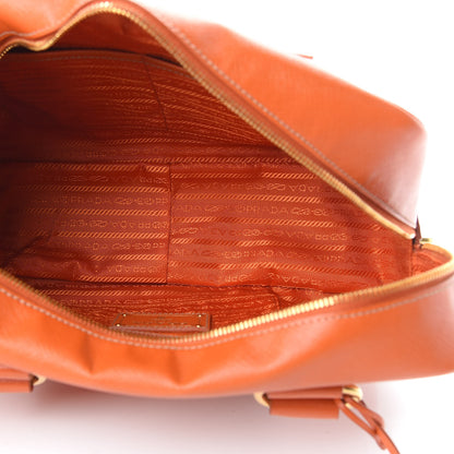 Prada Saffiano Bowler Top Handle Shoulder Papaya 5 of 12