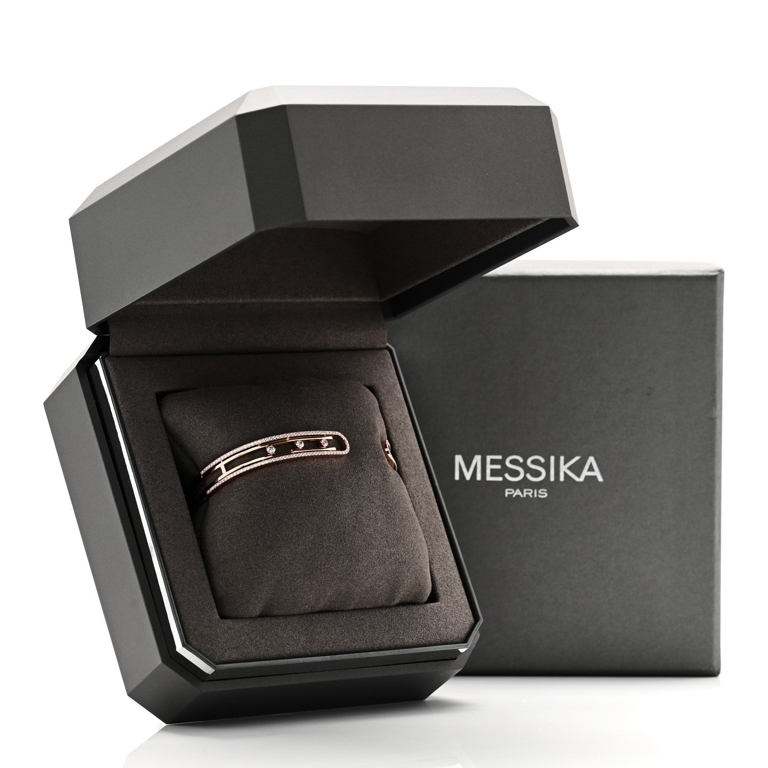 Messika 18K Rose Gold Diamond Move 10th Bangle Bracelet 4 of 4