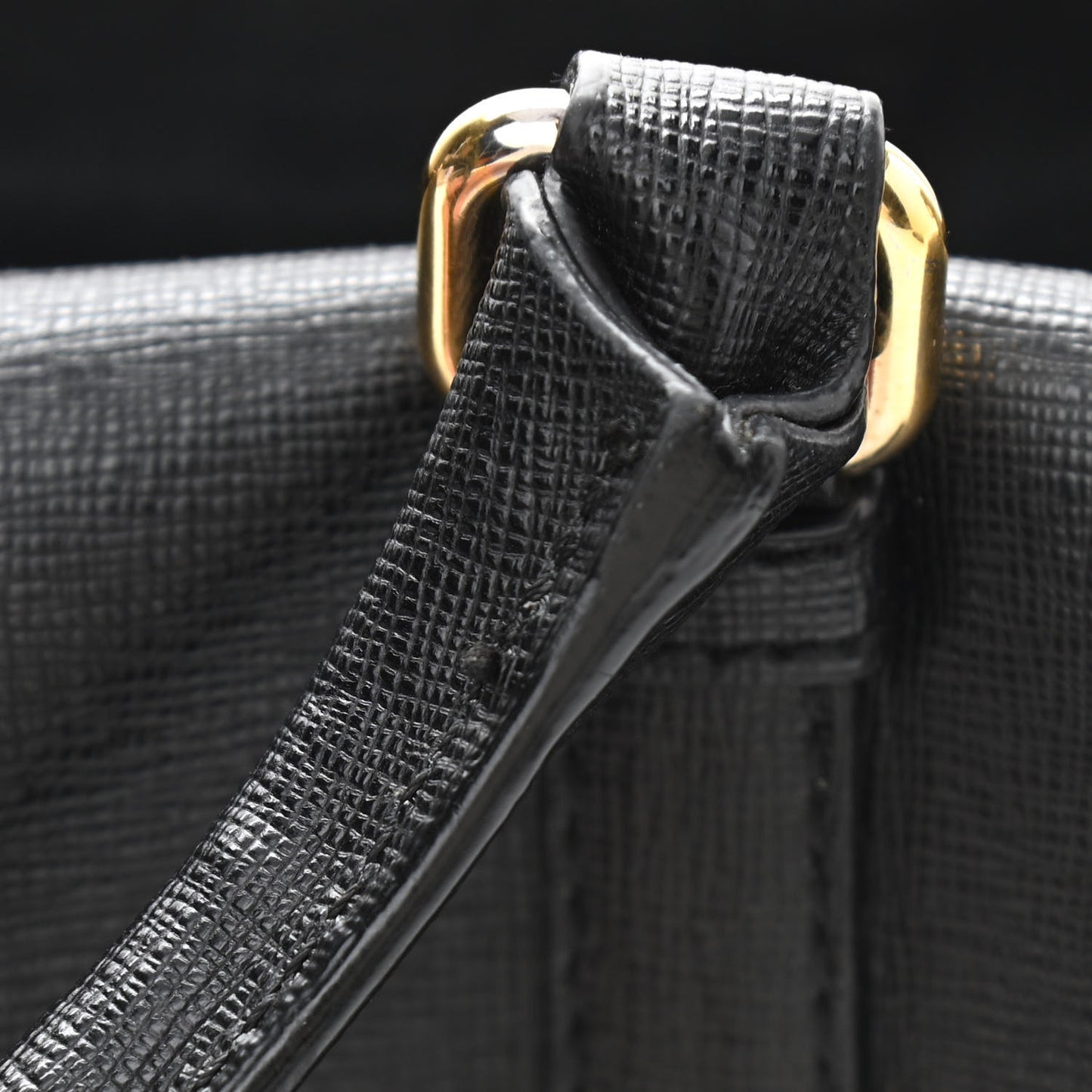 Saffiano Calfskin Palazzo Duffle Bag Black