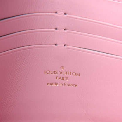 Louis Vuitton Damier Azur Croisette Chain Wallet Rose Ballerine 8 of 11