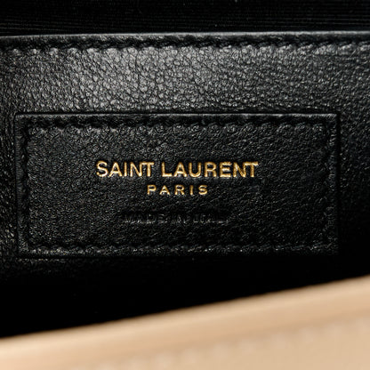 Saint Laurent Grain De Poudre Medium Monogram Kate Satchel Dark Beige 7 of 11