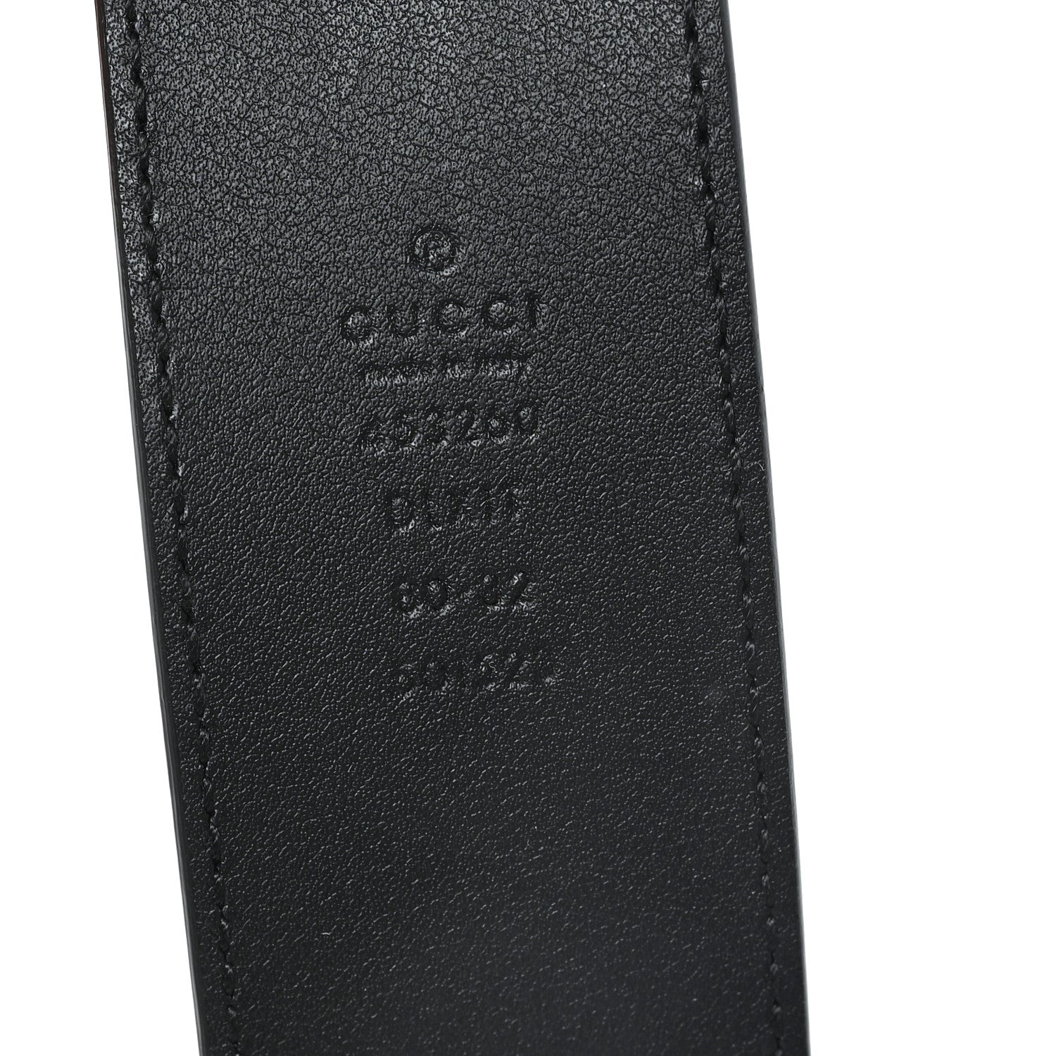 Gucci Moon Calfskin Pearl Double G 40mm Belt 80 32 Black Cream 3 of 4
