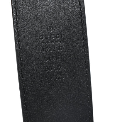 Gucci Moon Calfskin Pearl Double G 40mm Belt 80 32 Black Cream 3 of 4