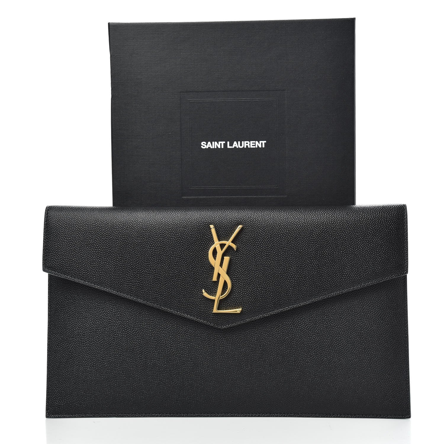 Saint Laurent Grain De Poudre Uptown Pouch Black 7 of 7