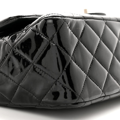 Chanel Patent Quilted Jumbo Double Flap Black 9 of 11