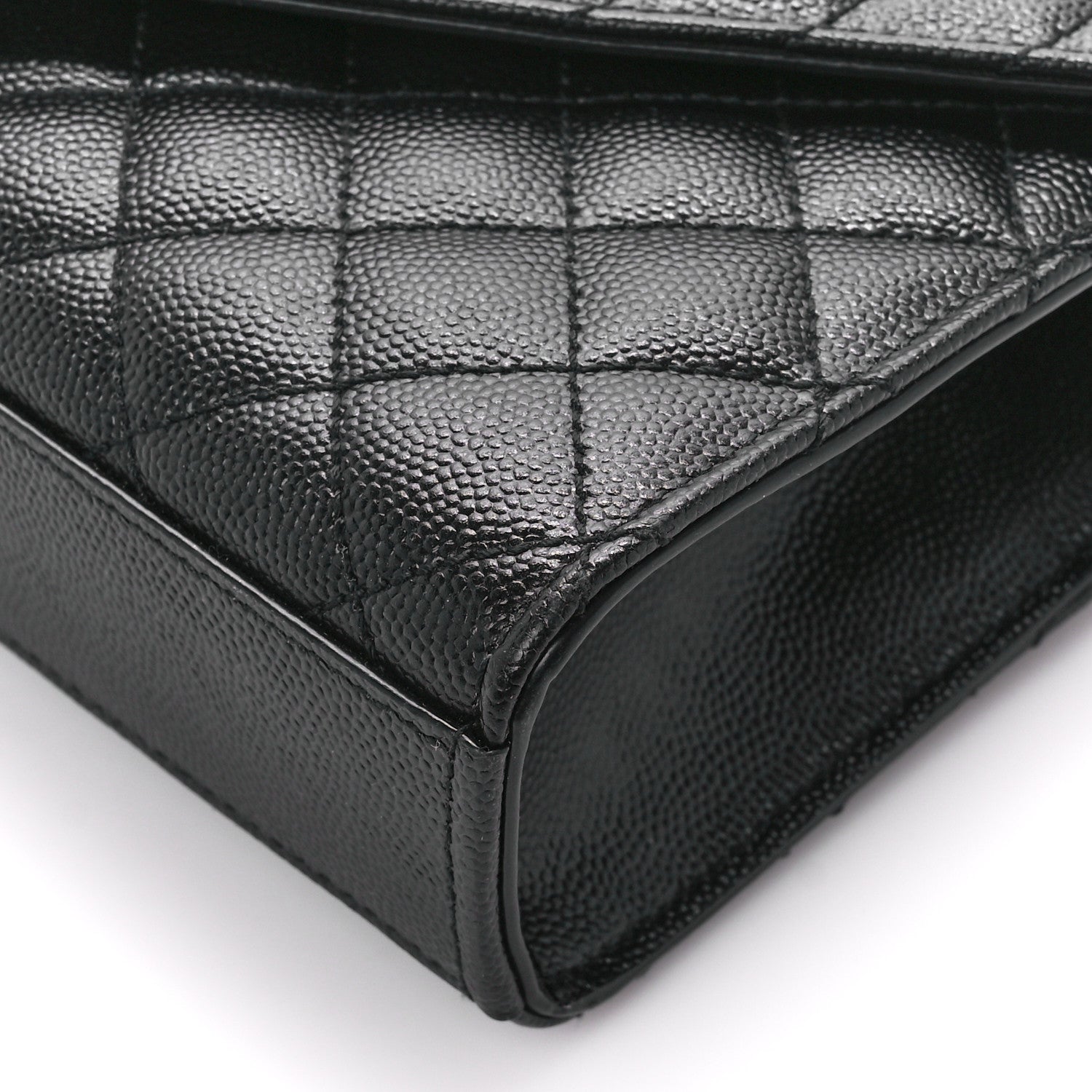 Saint Laurent Grain De Poudre Textured Mixed Matelasse Triquilt Small Monogram Monochrome Satchel Black 11 of 14