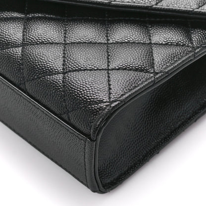 Saint Laurent Grain De Poudre Textured Mixed Matelasse Triquilt Small Monogram Monochrome Satchel Black 11 of 14
