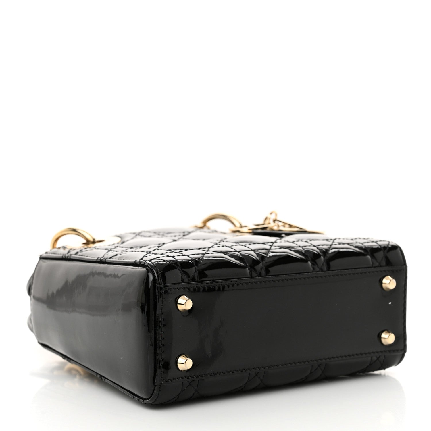 Christian Dior Patent Cannage Mini Lady Dior Black 4 of 15