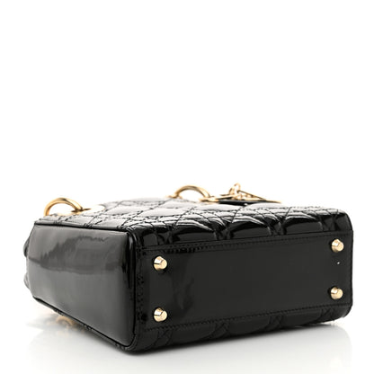 Christian Dior Patent Cannage Mini Lady Dior Black 4 of 15