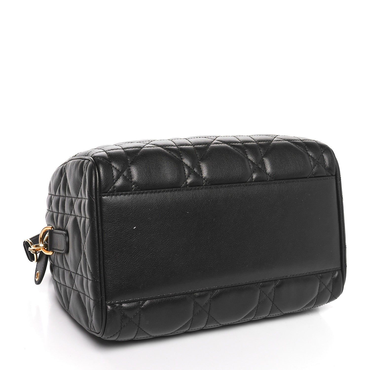 Christian Dior Calfskin Macrocannage Groove 25 Bag Black 4 of 10