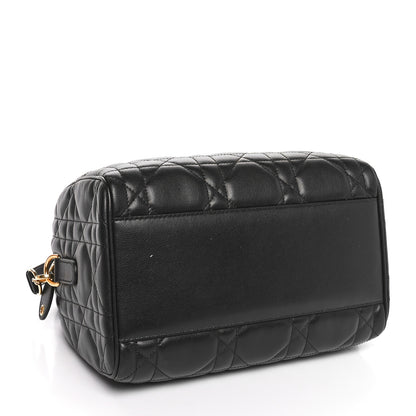 Christian Dior Calfskin Macrocannage Groove 25 Bag Black 4 of 10