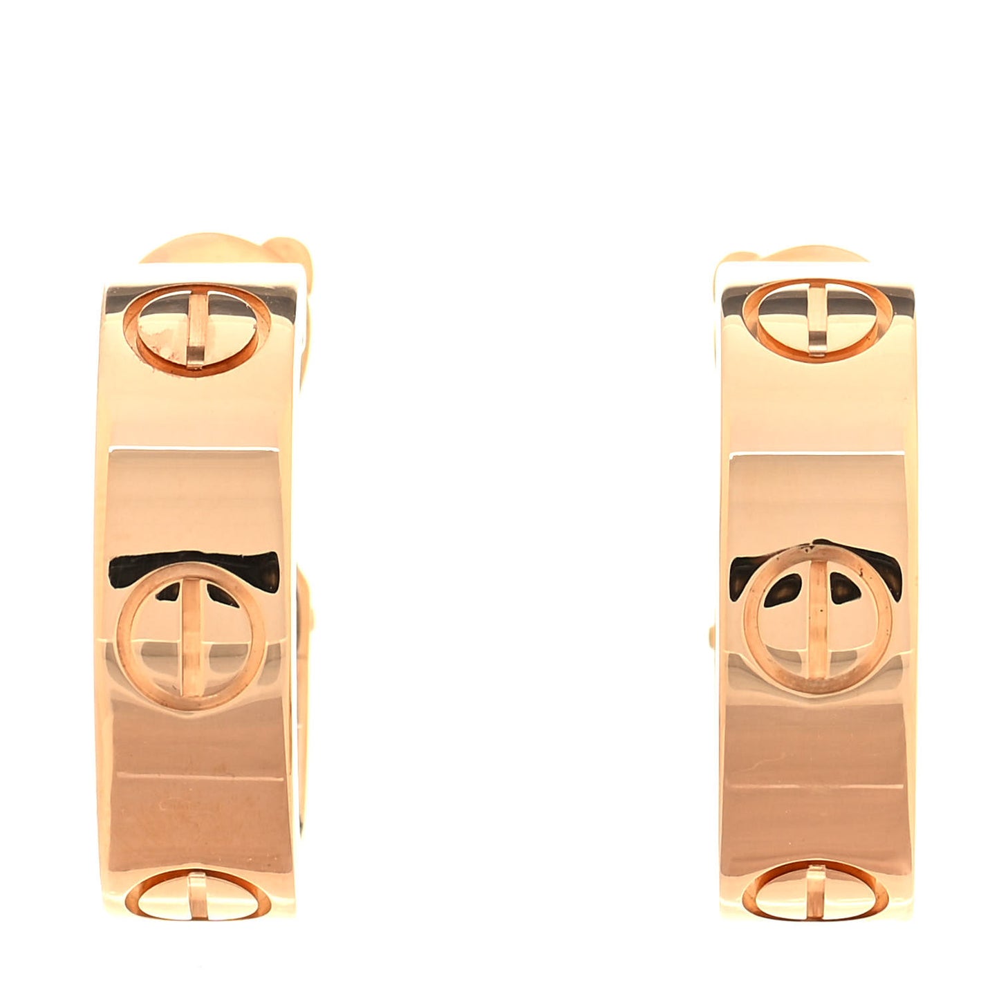 18K Yellow Gold 5.5mm LOVE French Clip Hoop Earrings