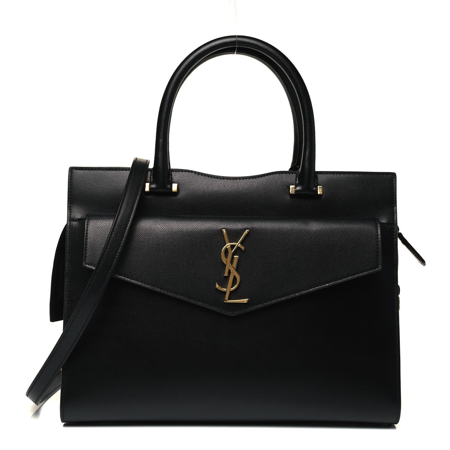 Saint Laurent Grain De Poudre Medium Uptown Tote Black 1 of 8