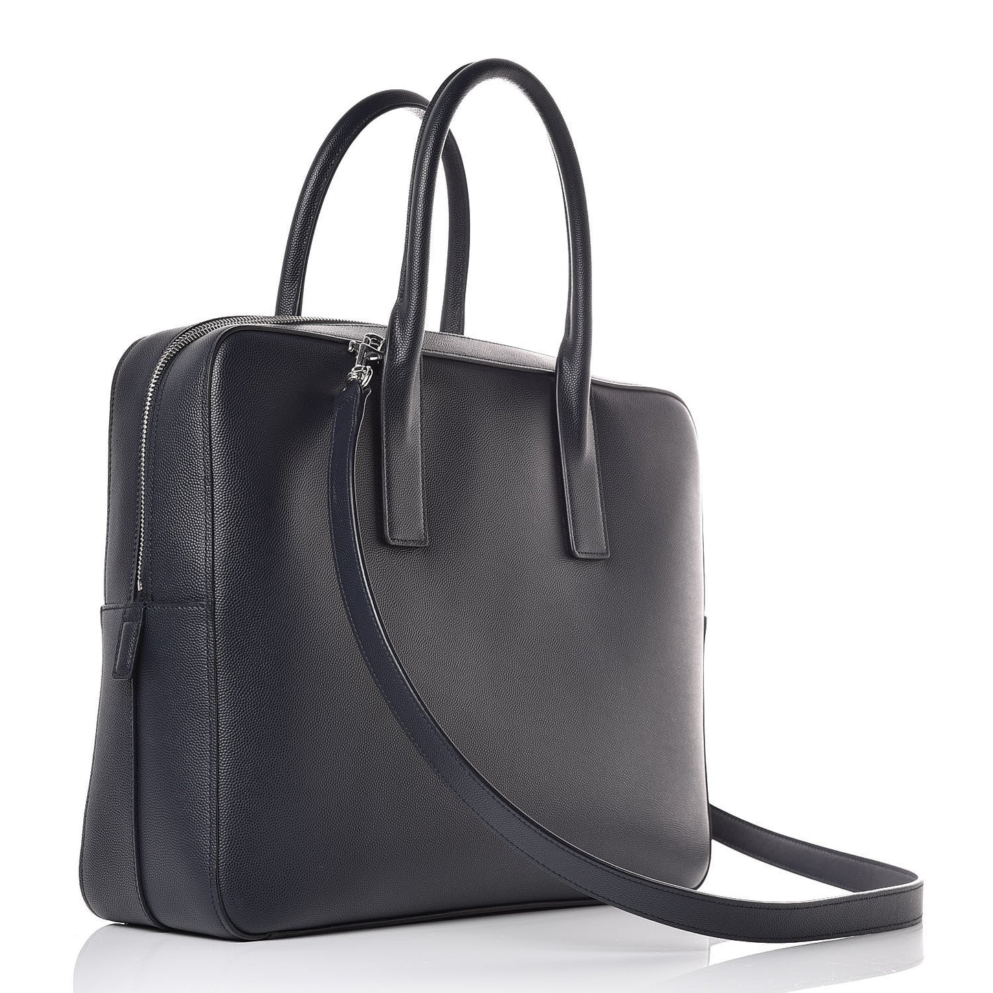 Grain de Poudre Medium Museum Briefcase Deep Marine