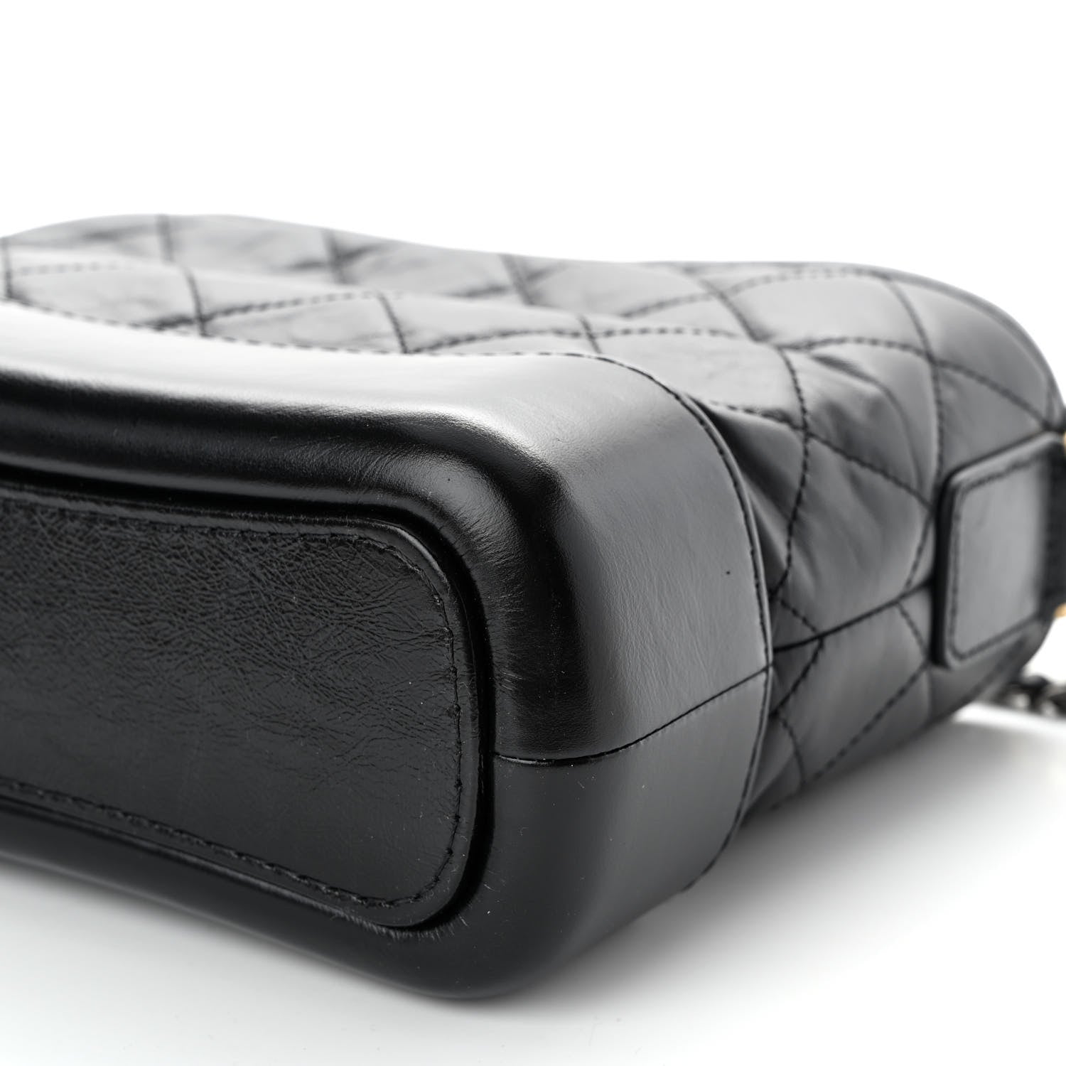 Chanel Aged Calfskin Quilted Small Gabrielle Hobo Black 9 of 9