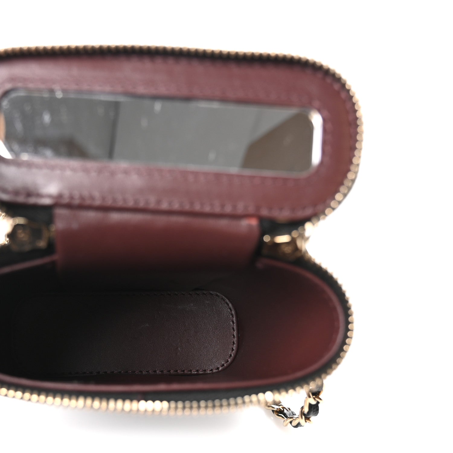 Chanel Caviar Quilted Small Vertical Coco Beauty Vanity Case With Chain Black 5 of 10