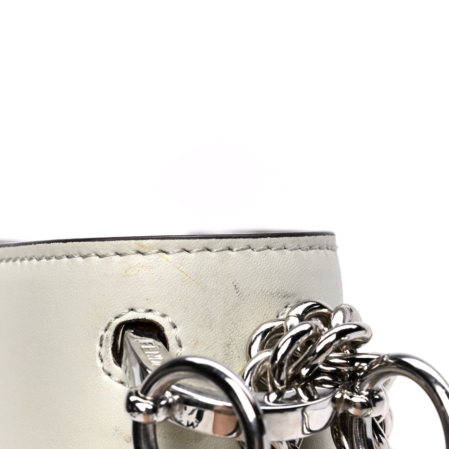Vitello Liberty Studded Small Kan I Shoulder Bag Bianco
