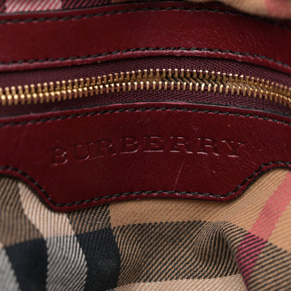 Burberry Lambskin Whipstitch Medium Tote Burgundy 15 of 15
