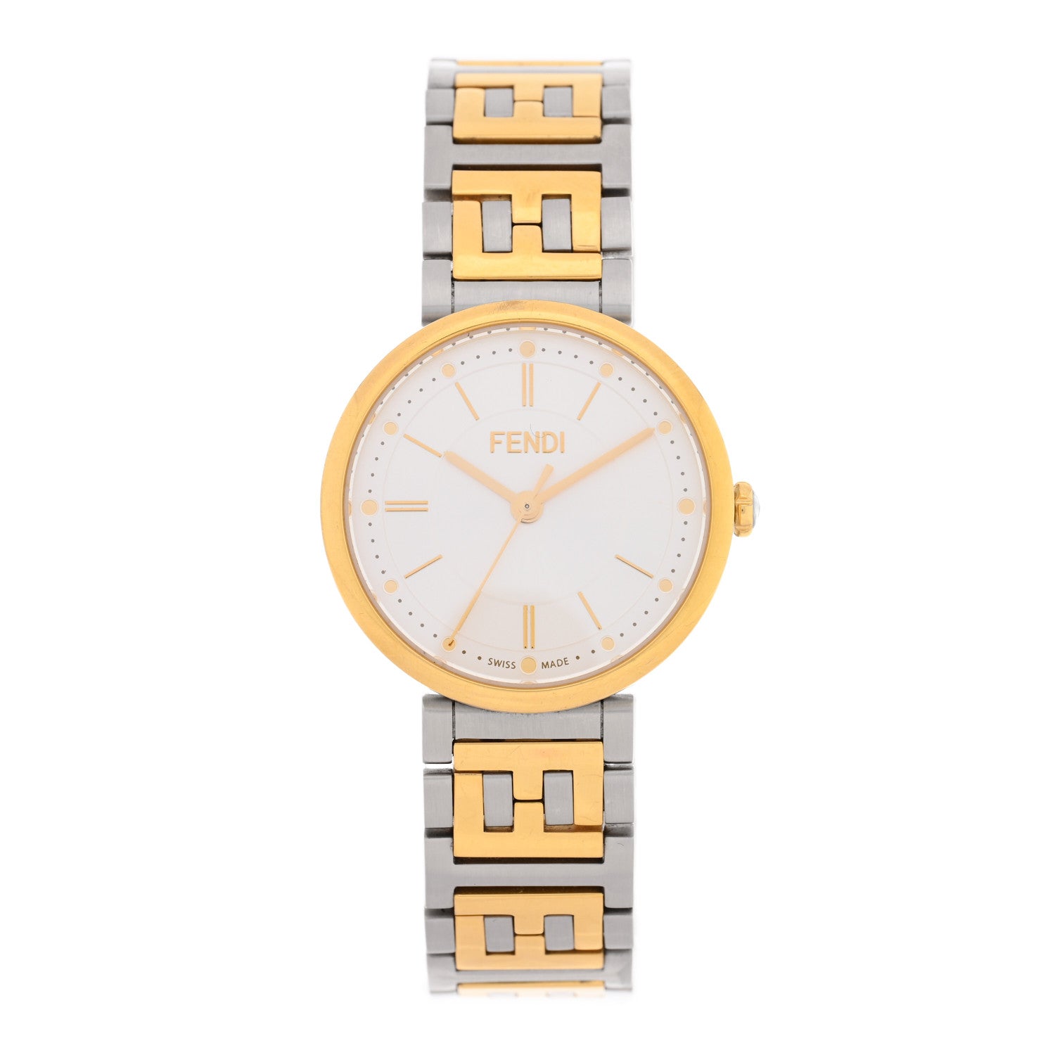 Fendi Stainless Steel 29mm Fendi Forever Quartz Watch Silver