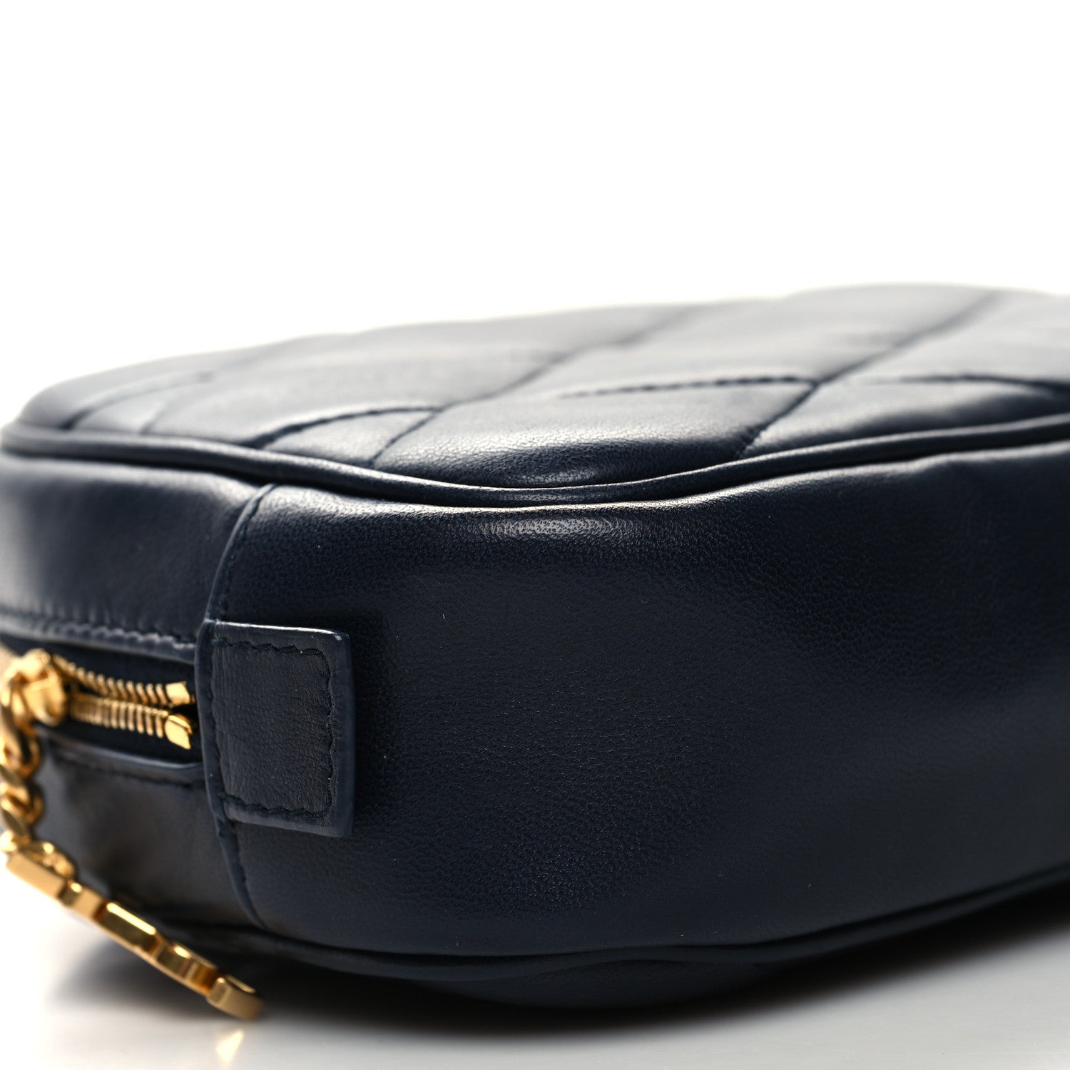 Saint Laurent Lambskin Quilted Lolita Cosmetic Pouch Navy 9 of 10