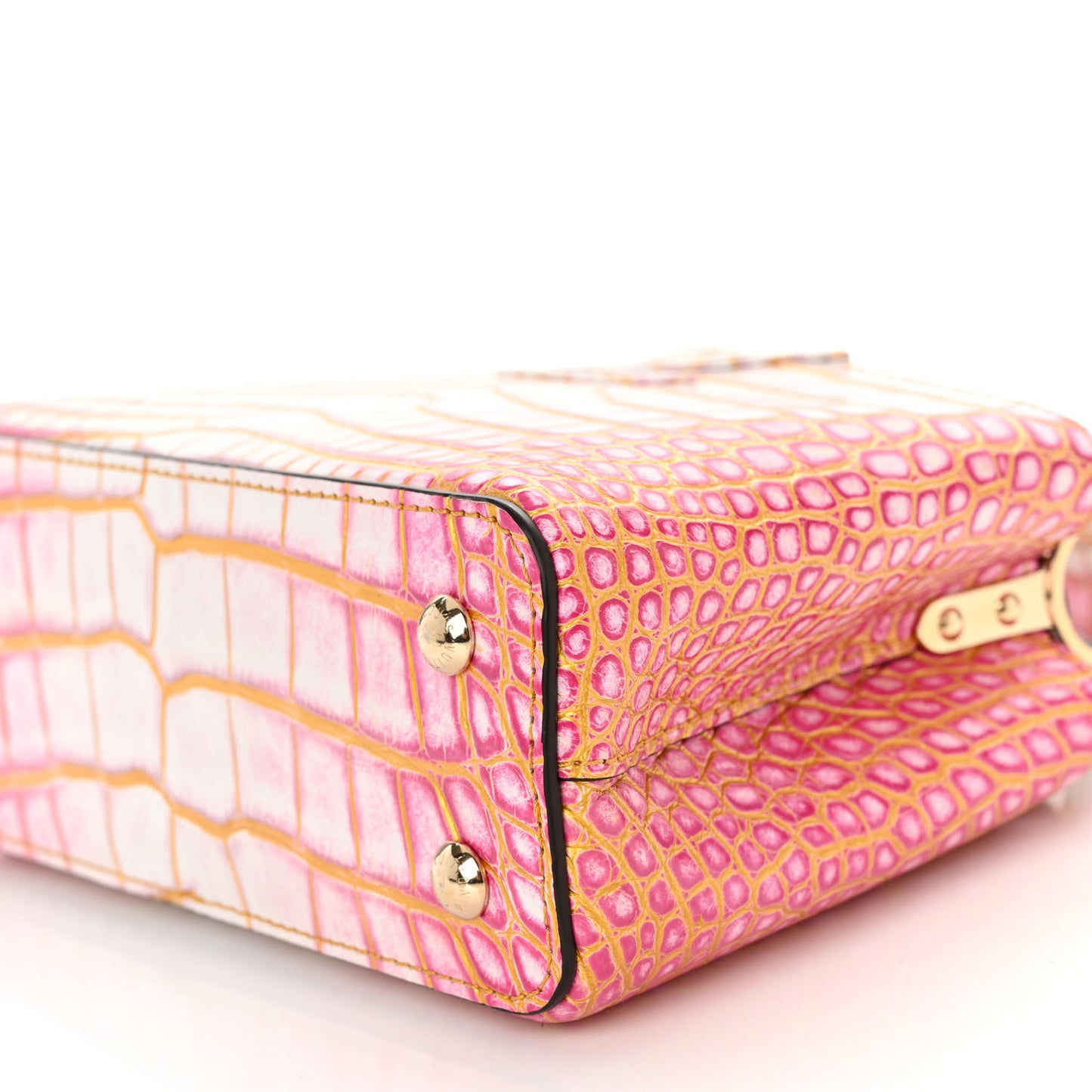 Crocodile Mini Capucines Sahara Rose