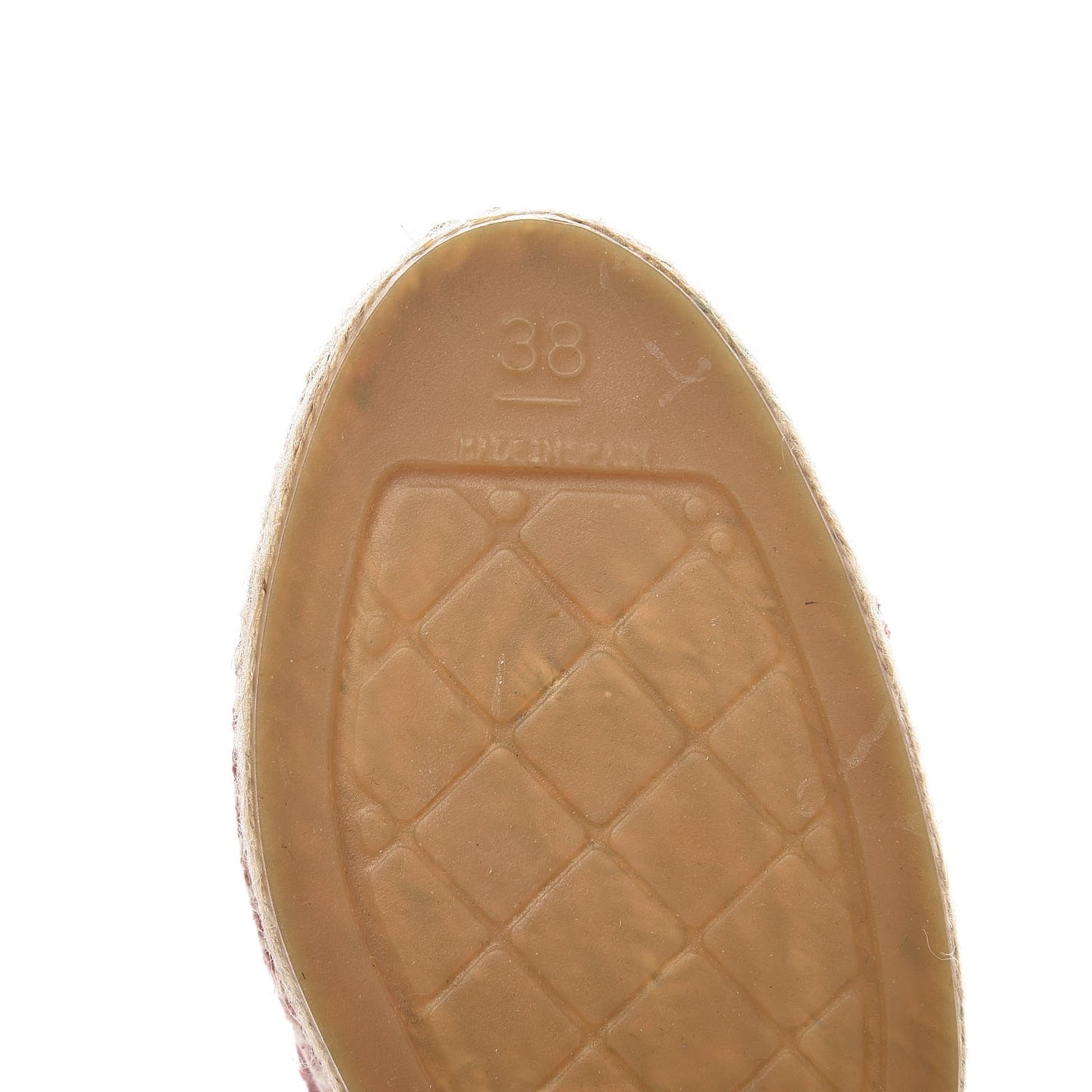 Velvet Grosgrain Quilted Camellia CC Espadrilles 38 Pink Black