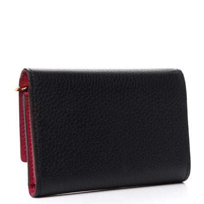 Louis Vuitton Taurillon Capucines Compact Wallet Black 3 of 8