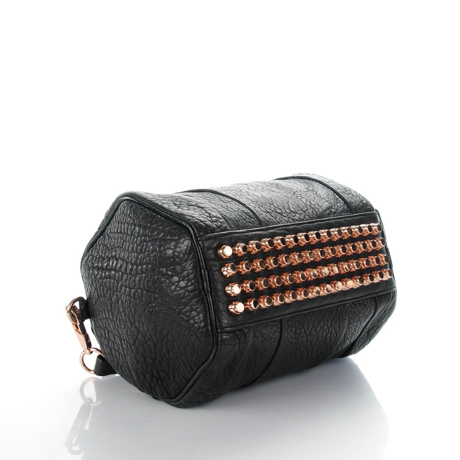 Alexander Wang Pebbled Lambskin Rockie Black Rose Gold Hardware 4 of 7