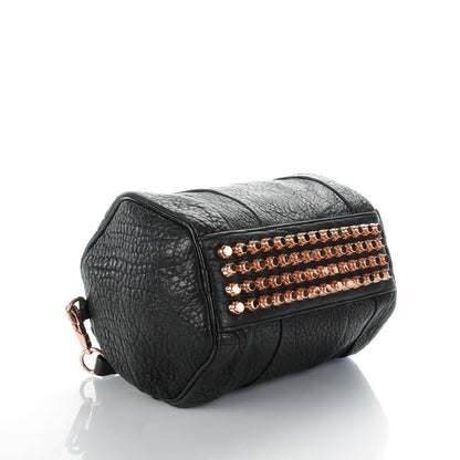 Alexander Wang Pebbled Lambskin Rockie Black Rose Gold Hardware 4 of 7