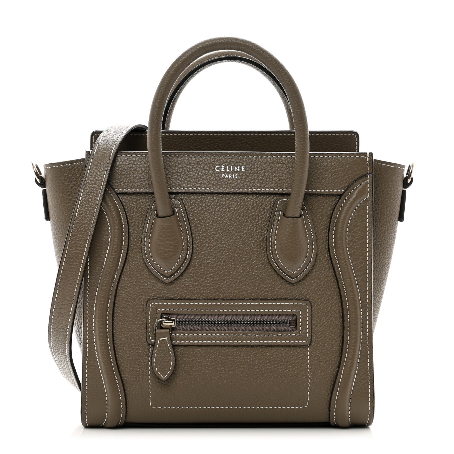 Drummed Calfskin Nano Luggage Souris