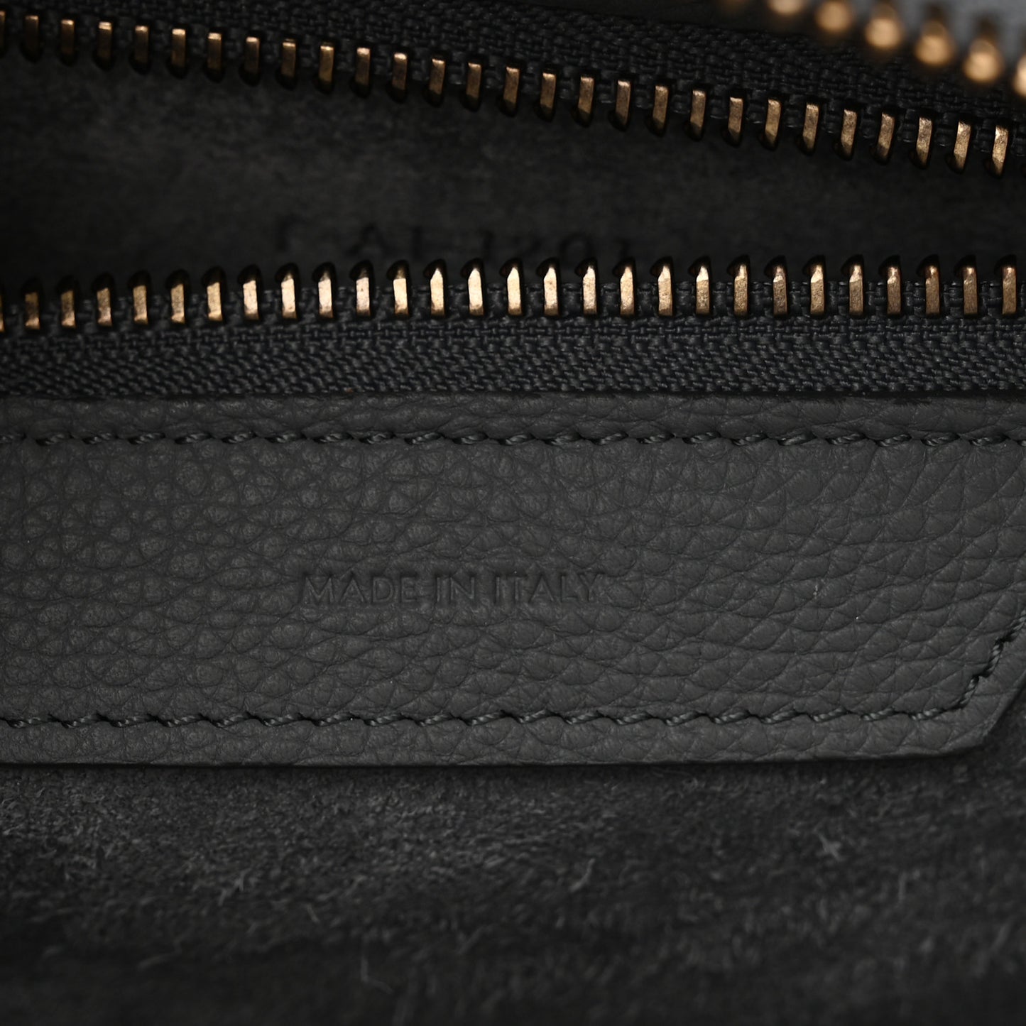 Baby Drummed Calfskin Micro Luggage Kohl