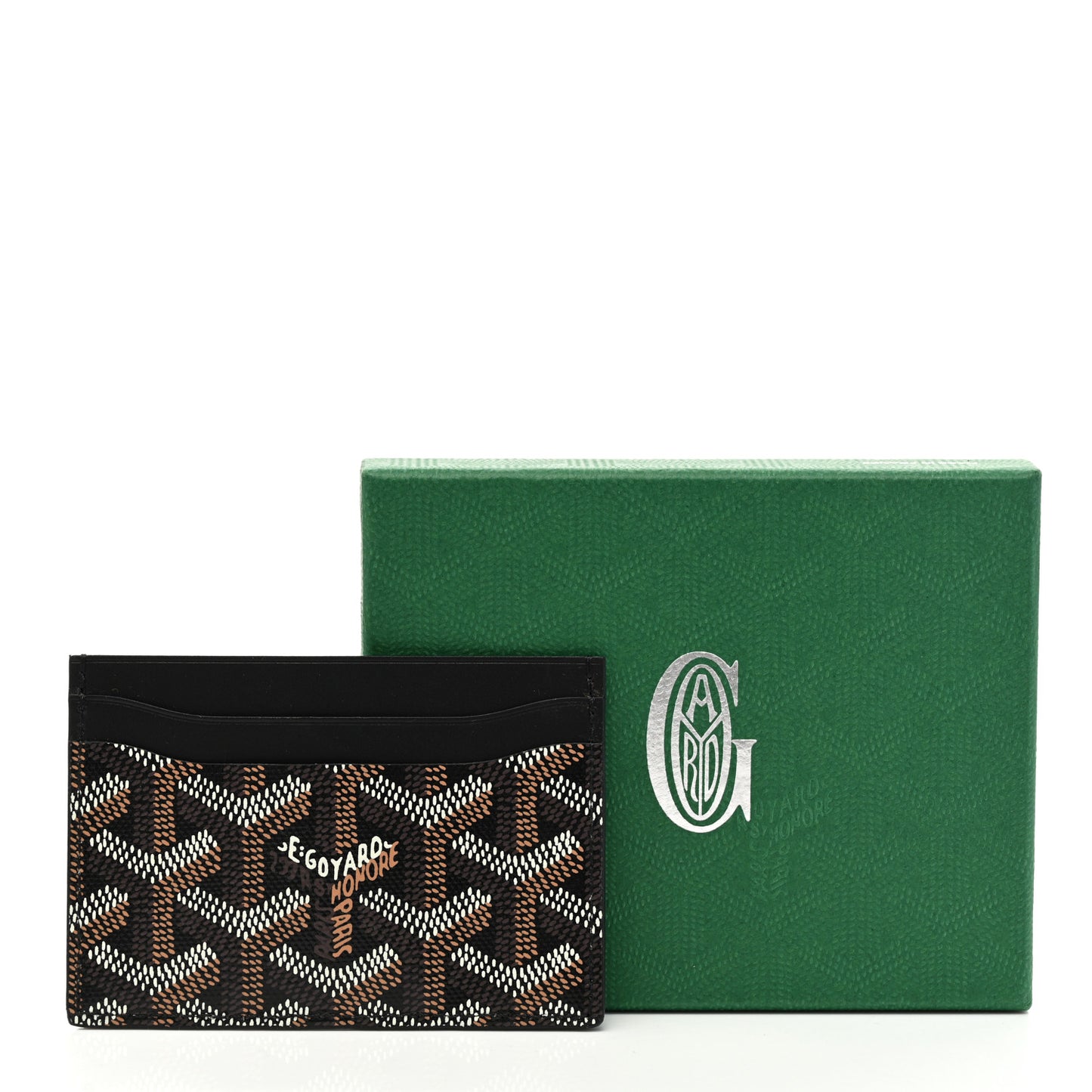 Goyardine Saint Sulpice Card Holder Black