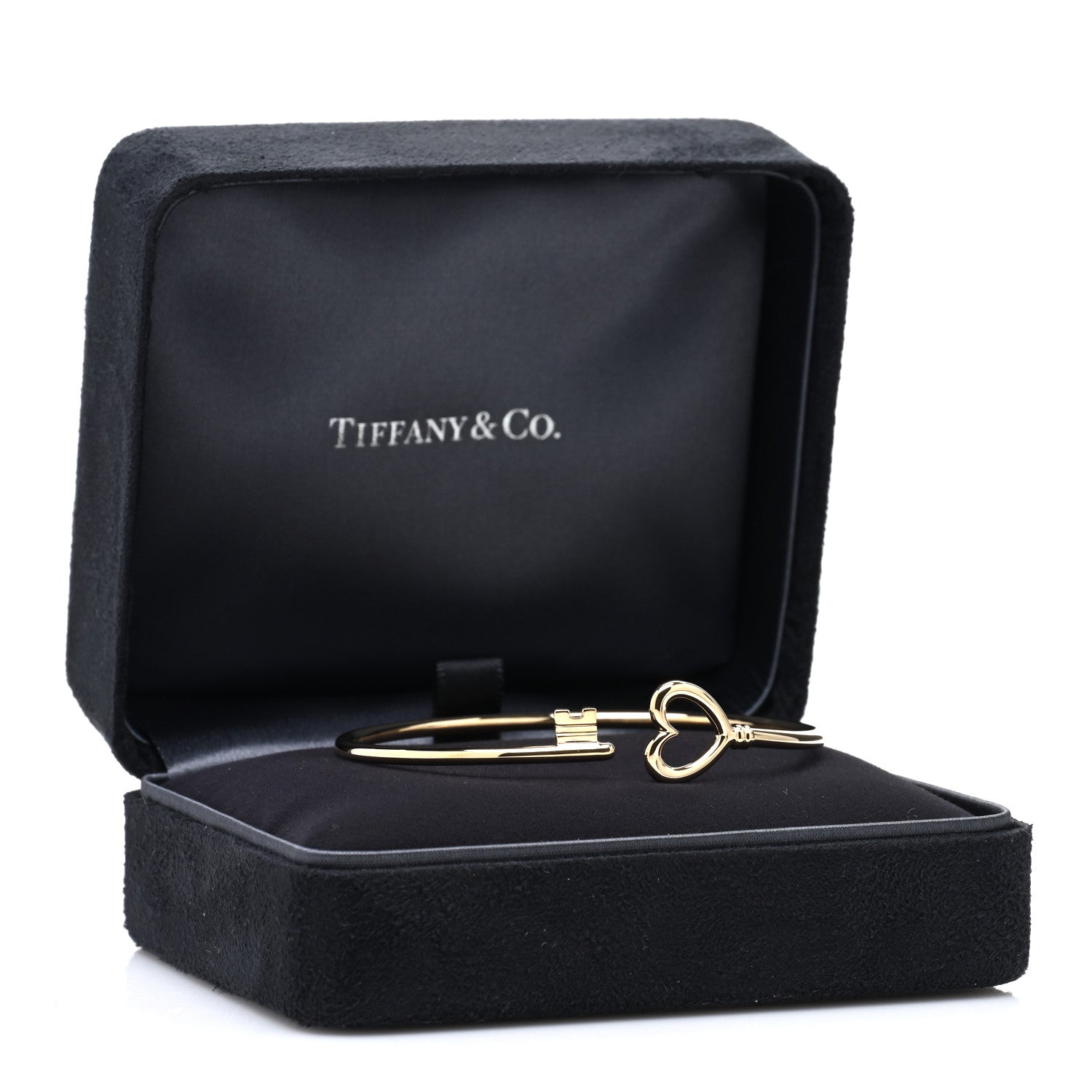 Tiffany 18K Yellow Gold Wire Heart Key Bracelet 4 of 4
