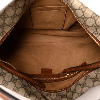 Gucci GG Supreme Monogram Large Linea A Hobo Light Brown 5 of 11