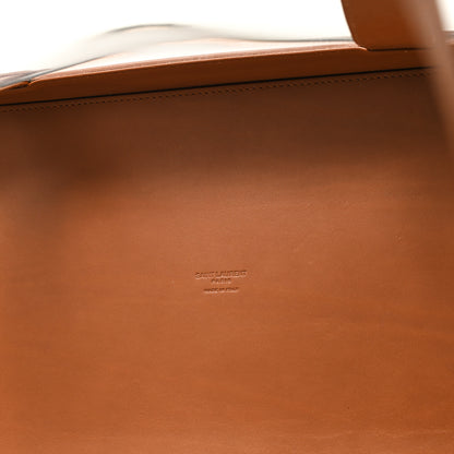 Saint Laurent Calfskin Vinyl Cabas Tote Brown 7 of 11