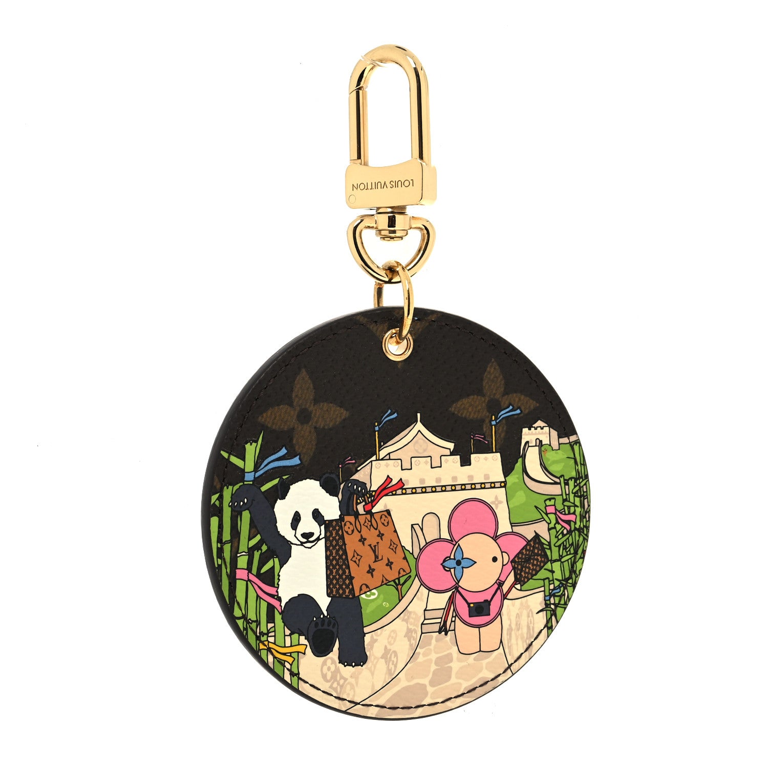 Louis Vuitton Monogram 2021 Christmas Animation China Wall Bag Charm Key Ring Myosotis Blue 1 of 4