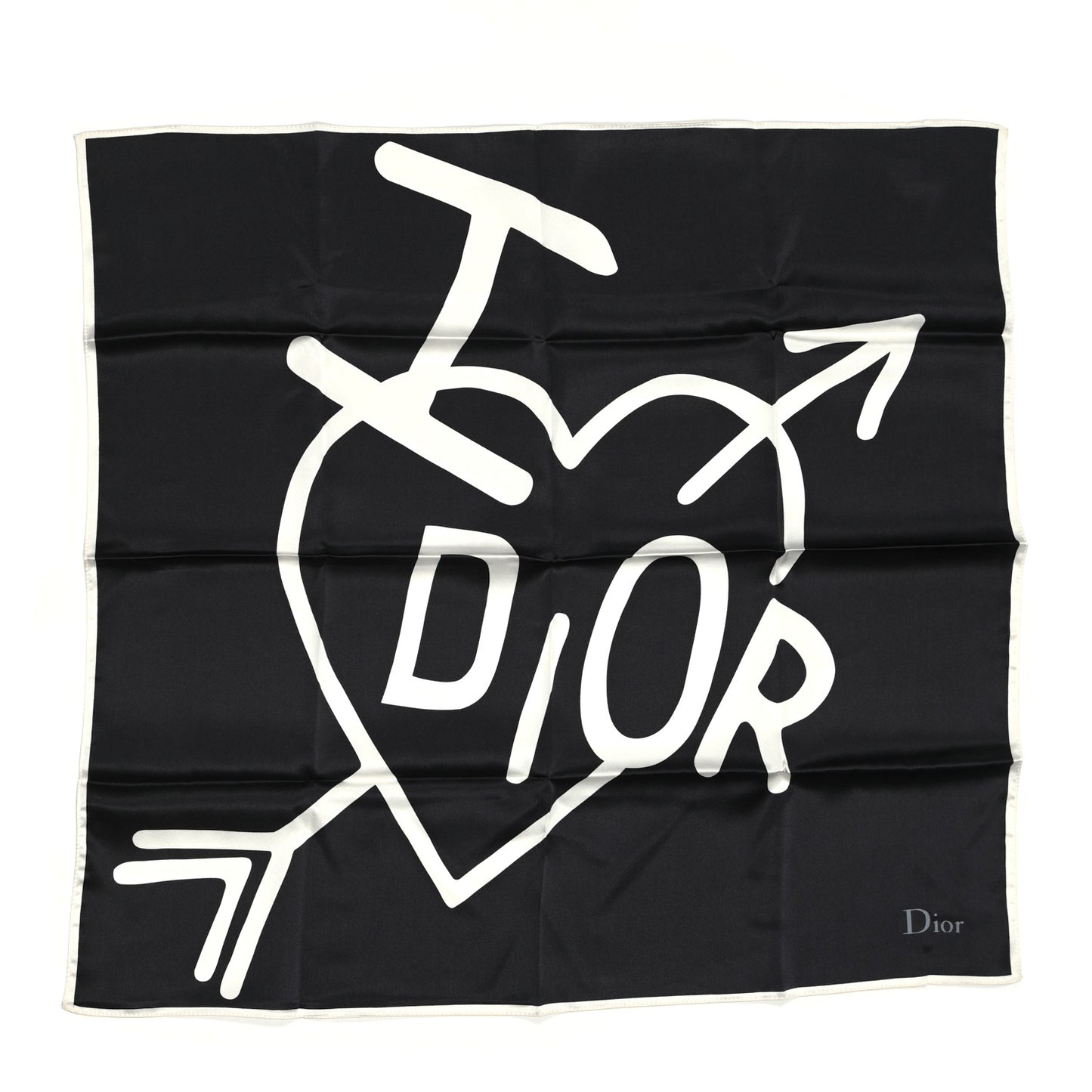 Silk Square Scarf Black