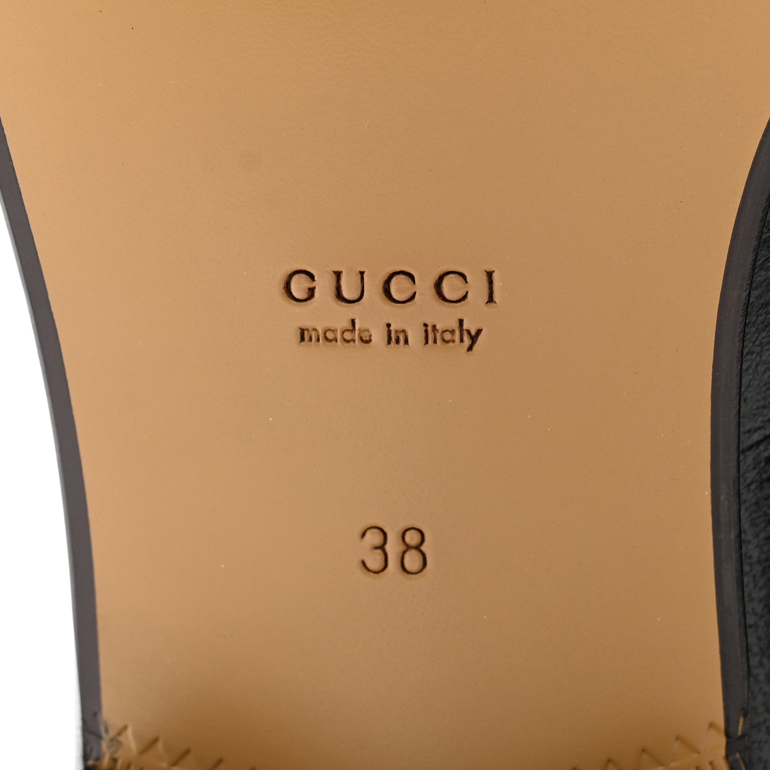 Gucci Goatskin Womens Horsebit Mid-Heel Loafers 38 Black 7 of 10