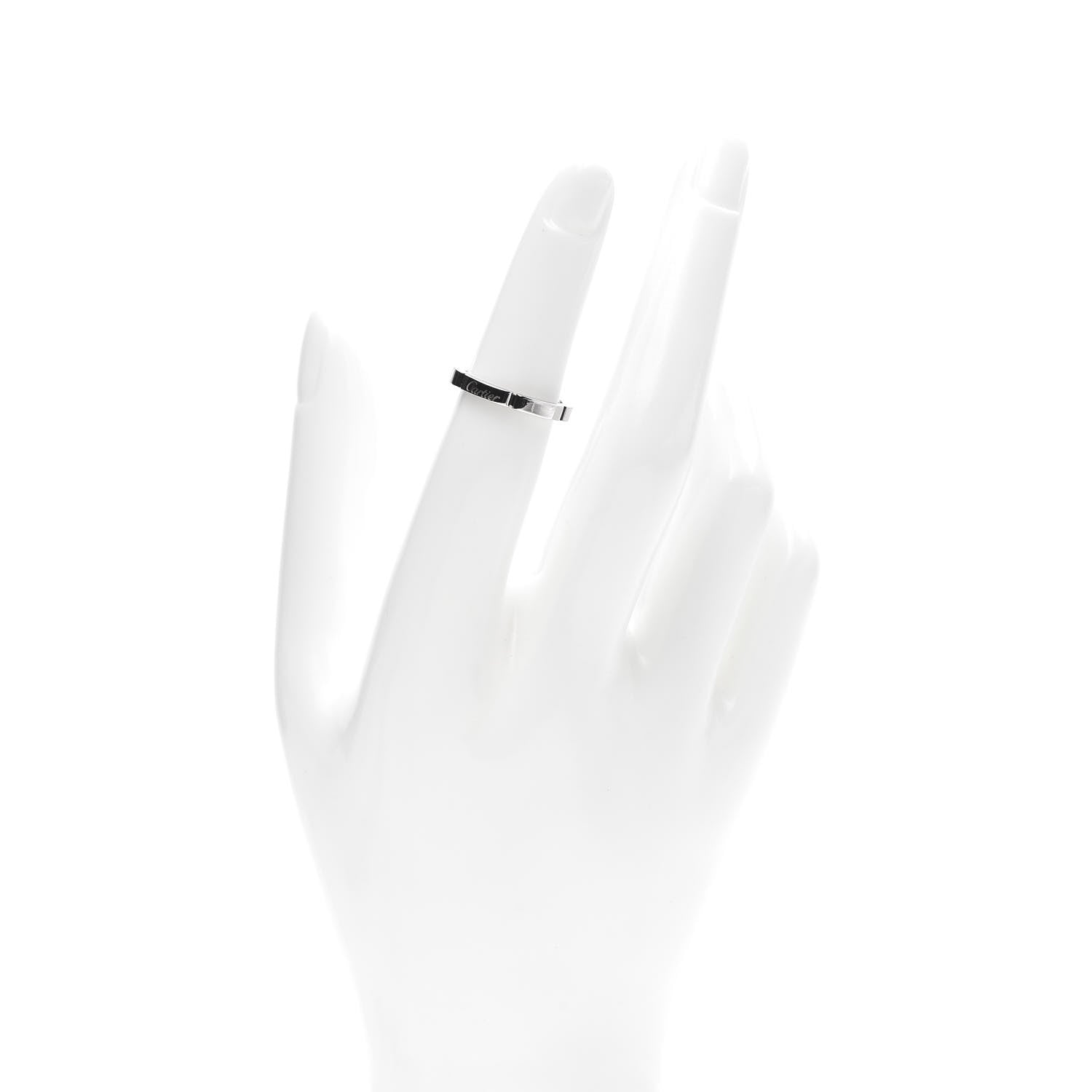 Cartier 18K White Gold 2.5mm Maillon Panthere Wedding Band Ring 49 5 2 of 4