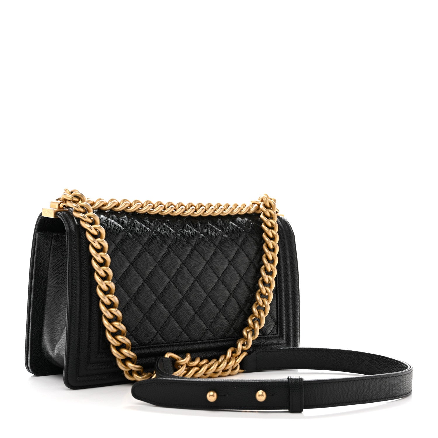 Chanel Caviar Quilted Medium Boy Flap Black 3 of 10