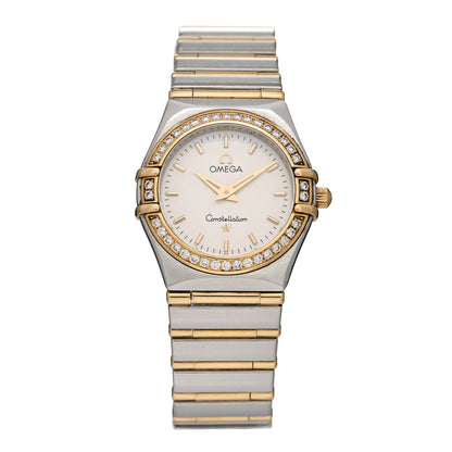 Omega Stainless Steel 18K Yellow Gold Diamond Bezel 25mm Constellation Quartz Watch 1277.30.00 1 of 4