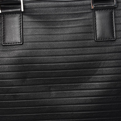 Christian Dior HOMME Calfskin Ribbed Briefcase Black 8 of 11
