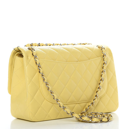 Chanel Caviar Quilted Jumbo Double Flap Yellow 3 of 11