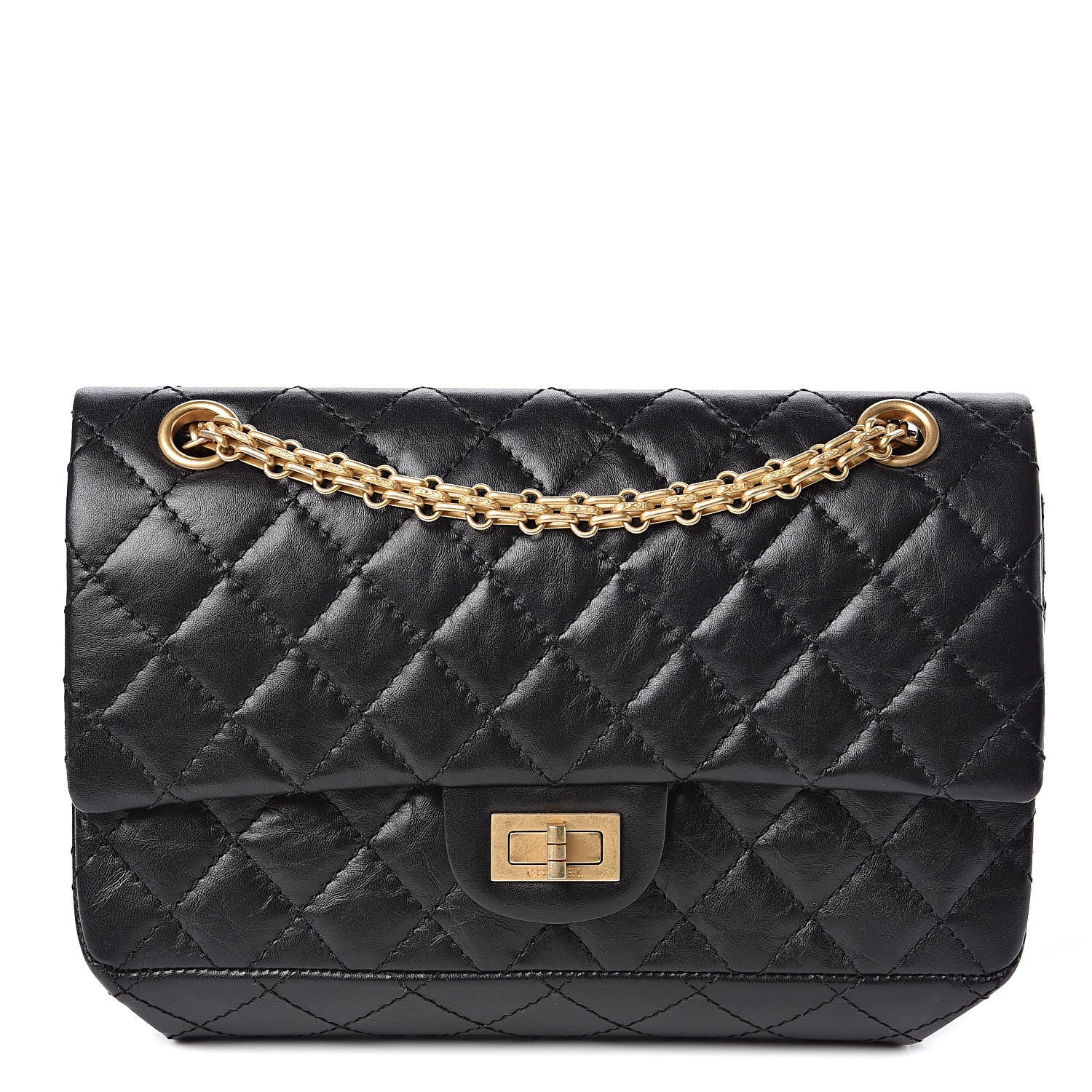 Chanel Aged Calfskin Quilted 2.55 Reissue 225 Flap Black 2 of 12