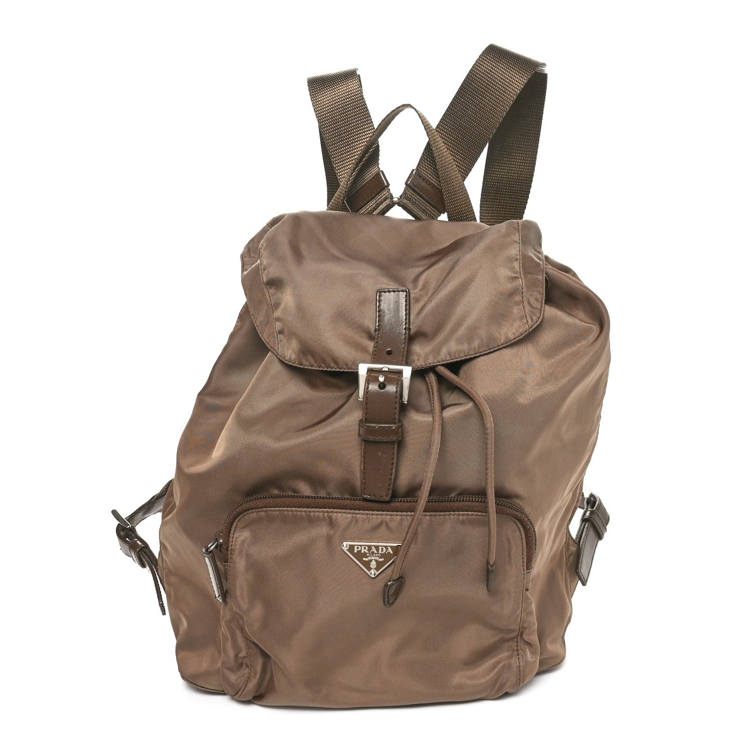Prada Nylon Vela Medium Cinch Backpack Antilope 1 of 9