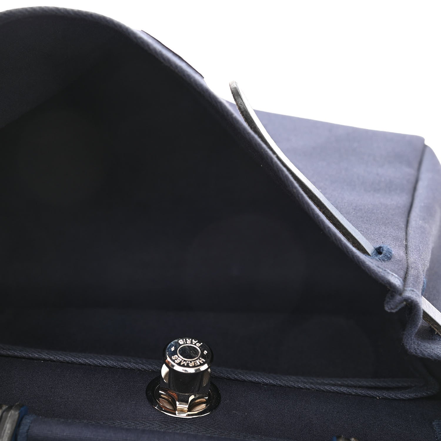 Hermes Toile Vache Calfskin Herbag 30 PM Navy Bleu 5 of 11