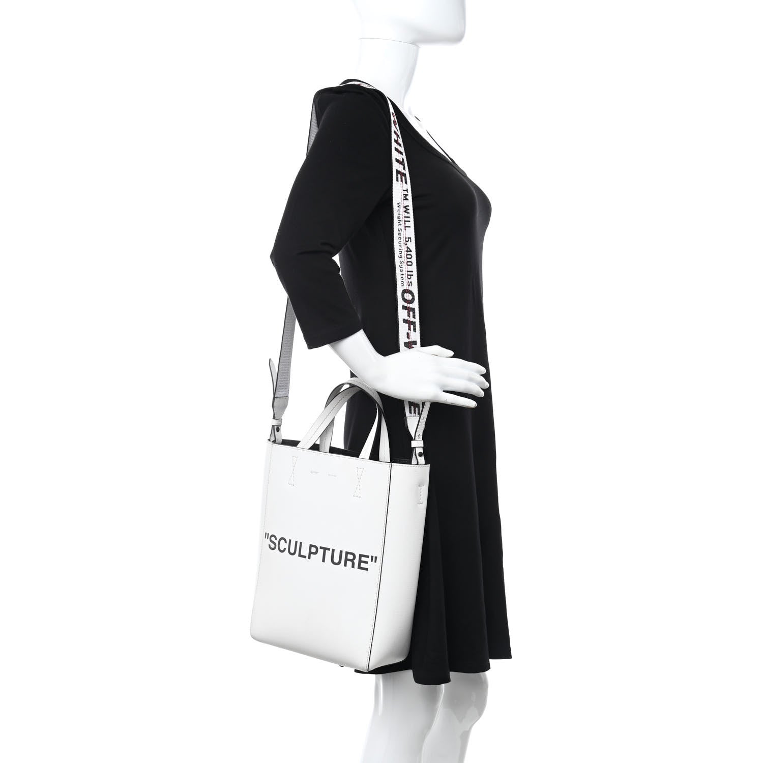 Off-White Calfskin Sculpture Tote Bag White 2 of 18