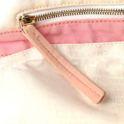 Chanel Canvas CC Handbag Pink White 12 of 14