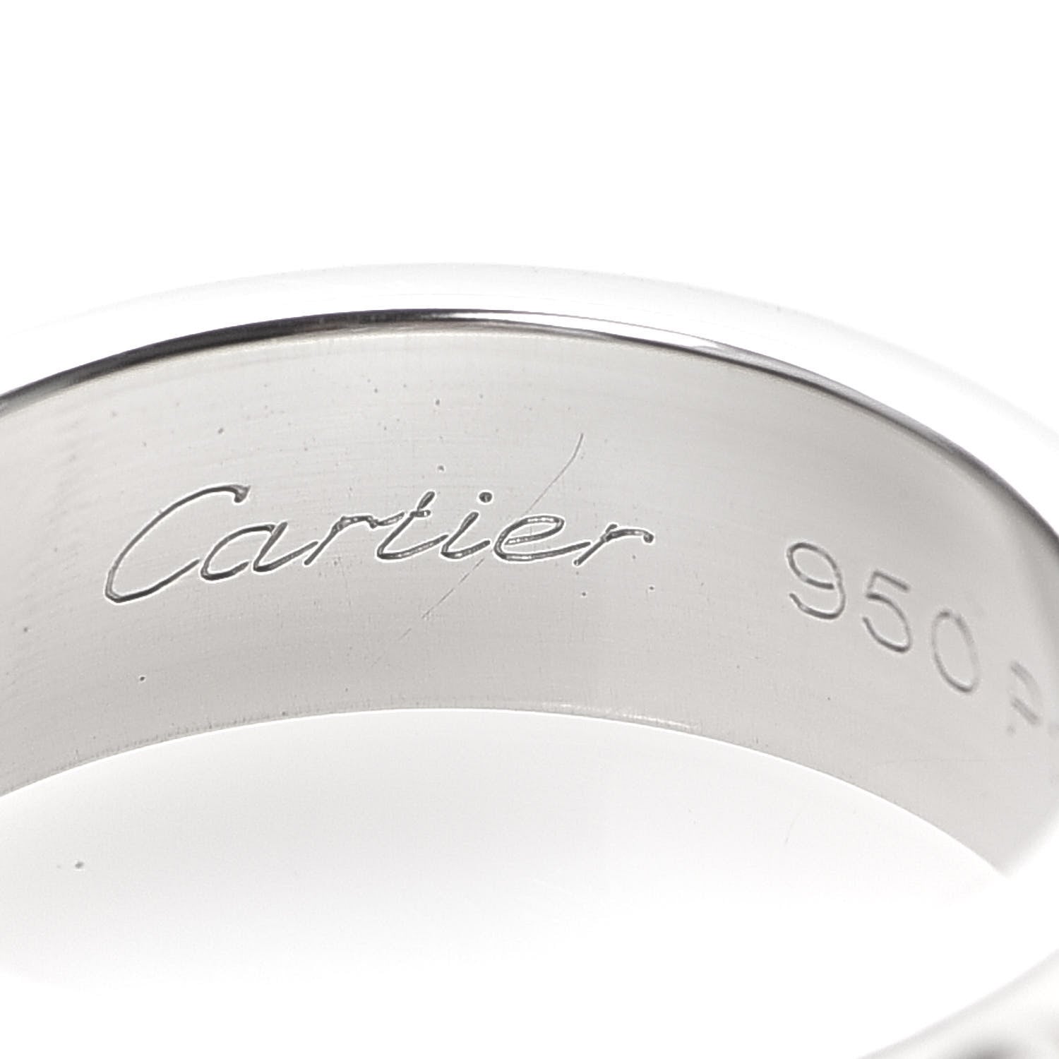 Cartier Platinum 5.5mm LOVE Ring 47 4 4 of 7
