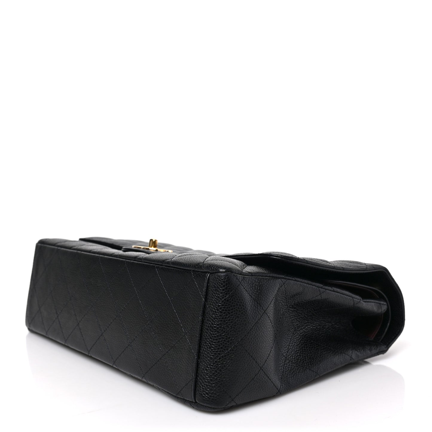 Caviar Quilted Maxi Double Flap Black
